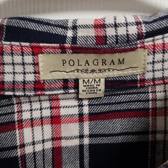 Cotton Plaid Button Down Shirt with Pockets NWOT - Picture 7 of 8